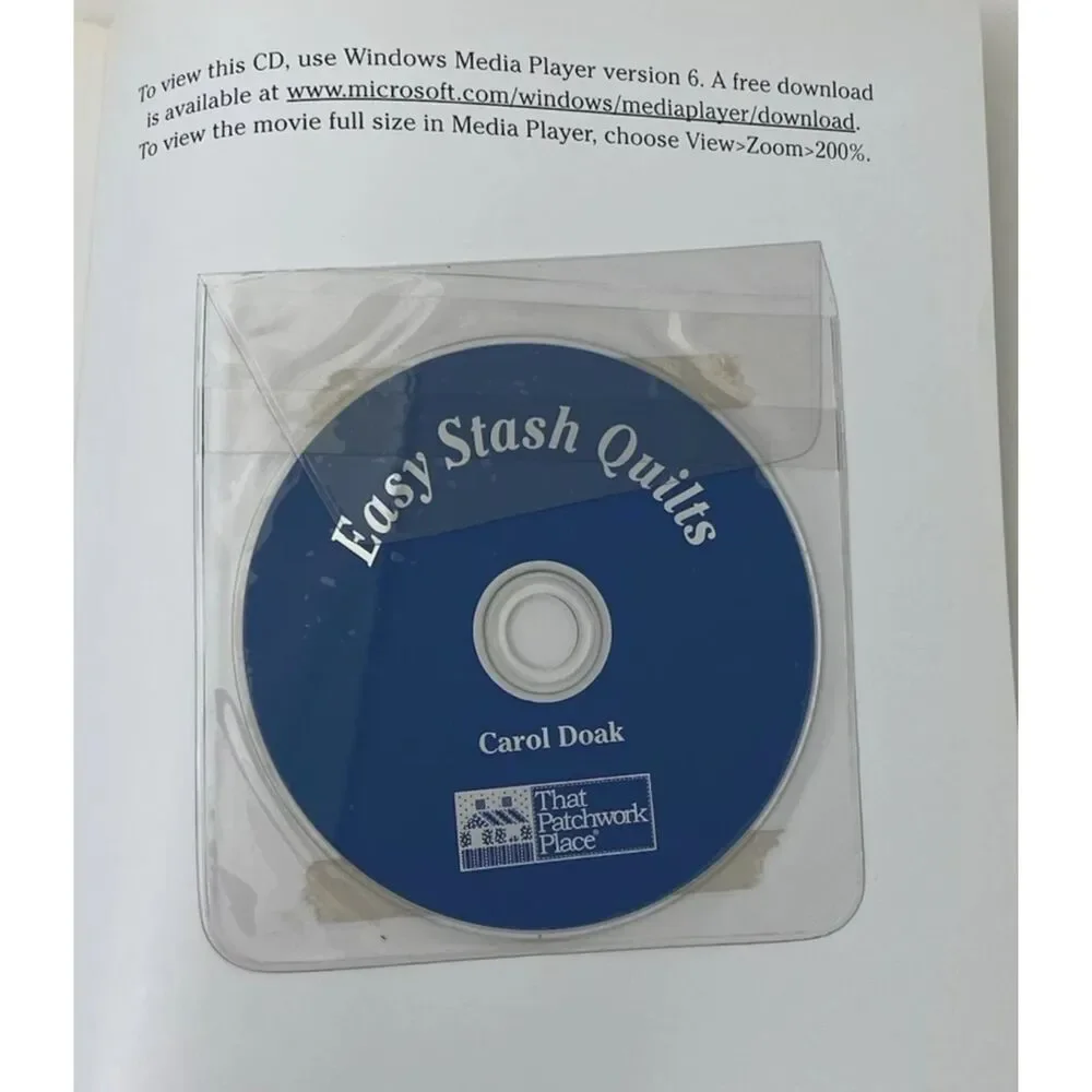 Easy Stash Quilts by Carol Doak (1999, Trade Paperback) With CD